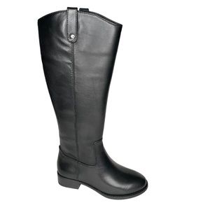 INC International Concepts Womens Wide Calf Black Fawne Leather Closed Boots